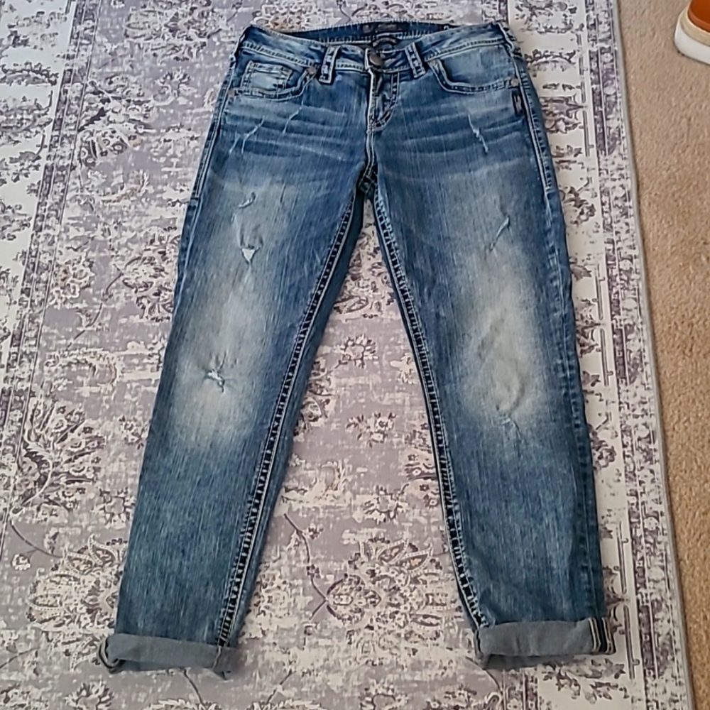 Silver Boyfriend jeans